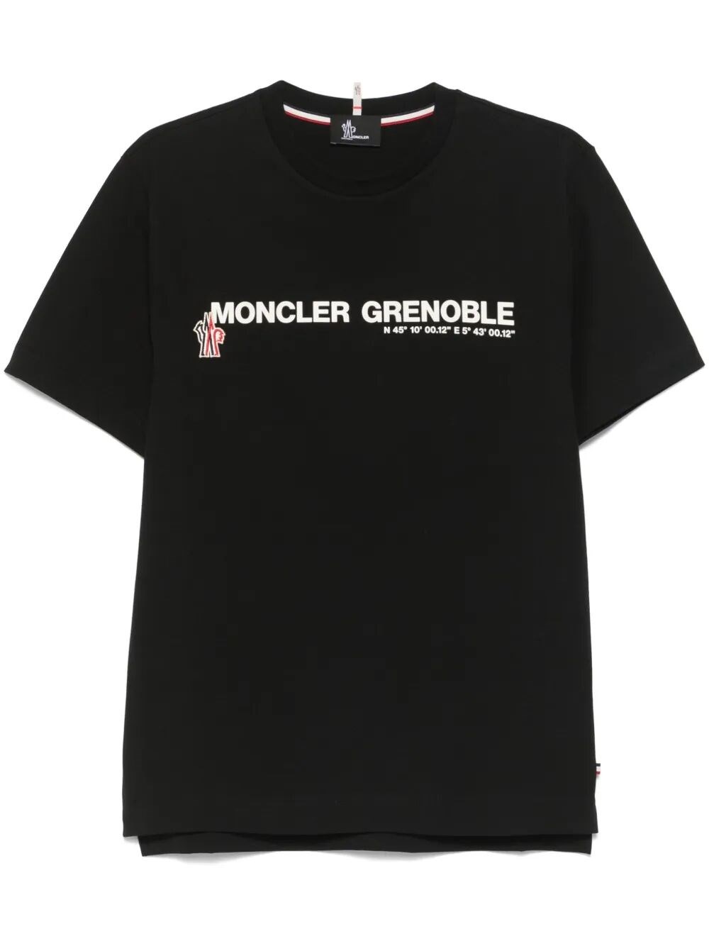 Moncler Crew Neck Short Sleeve Straight Hem T-shirt In Black