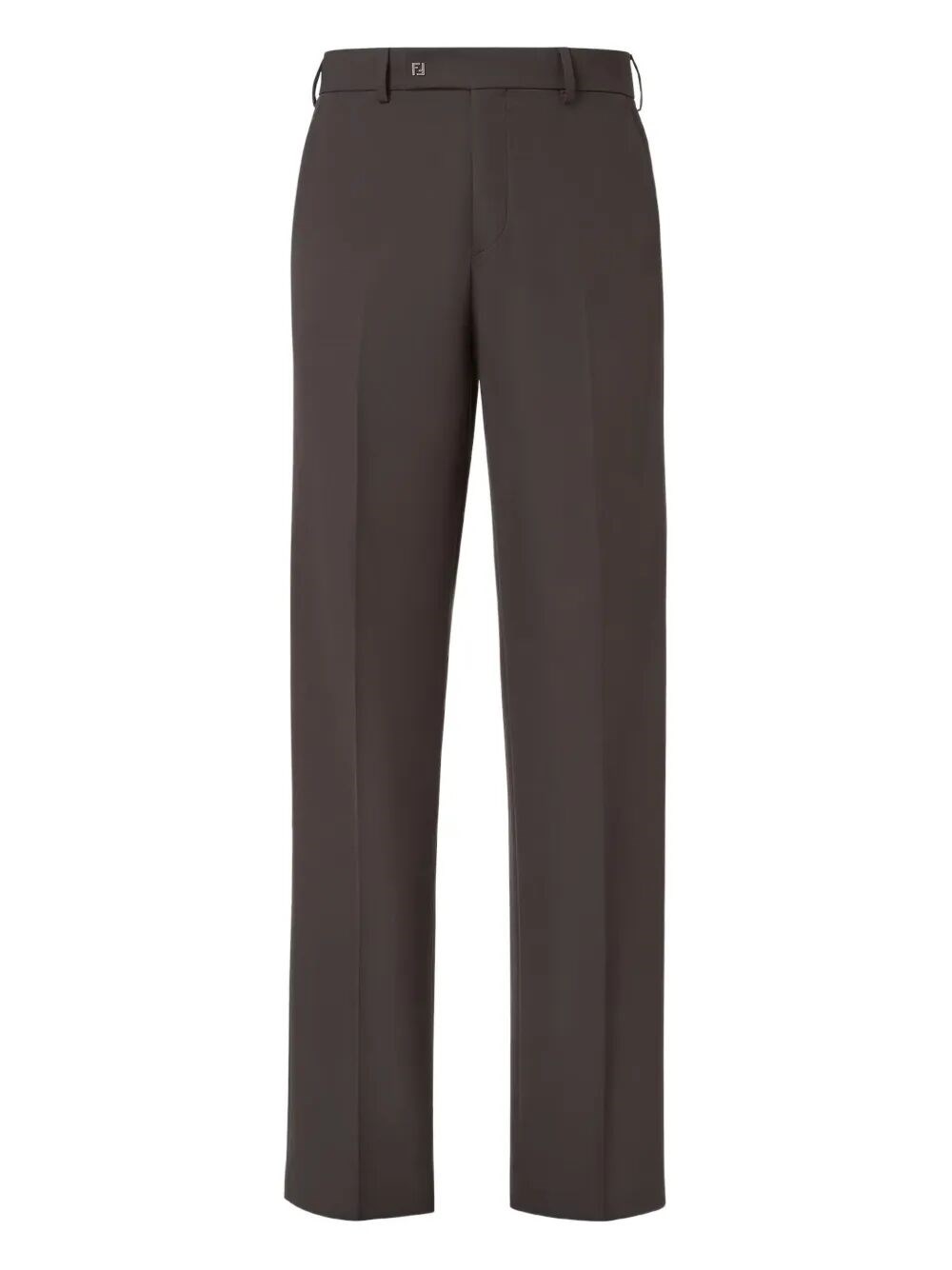 Fendi Tailored Trousers With Back Pockets And Belt Loops In Brown