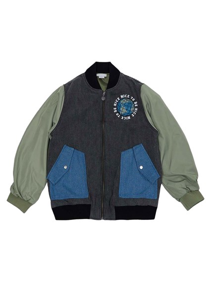 Fendi Giacca cropped in denim chambray ff su Monti Boutique