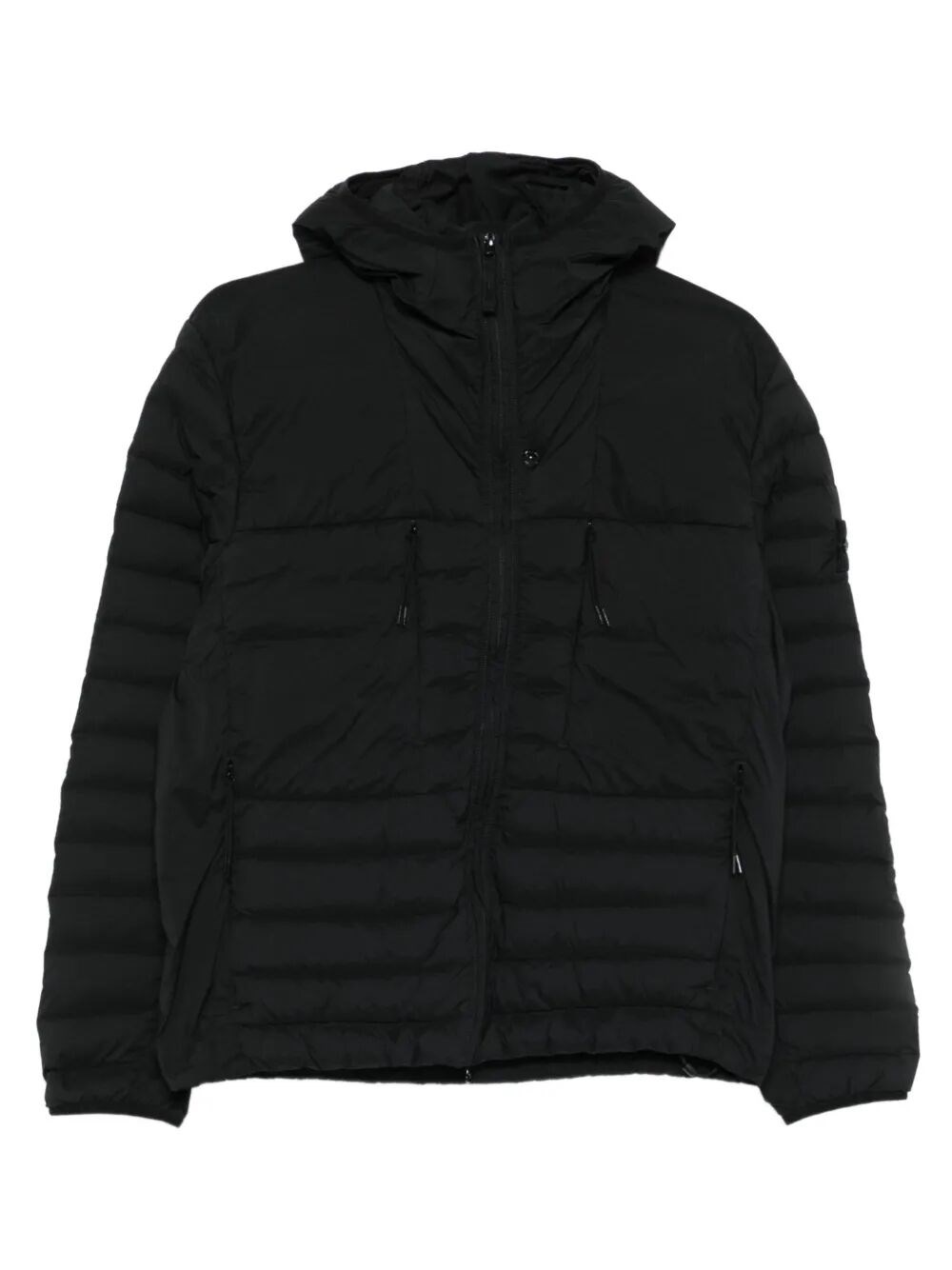 Stone Island Seamless And Anti-drop Hooded Down Jacket Clothing In Black