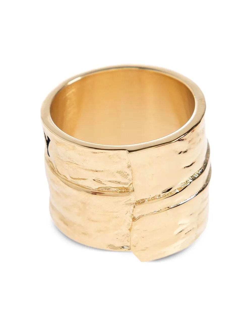 GIVENCHY TAPE RING IN METAL AND ENAMEL 