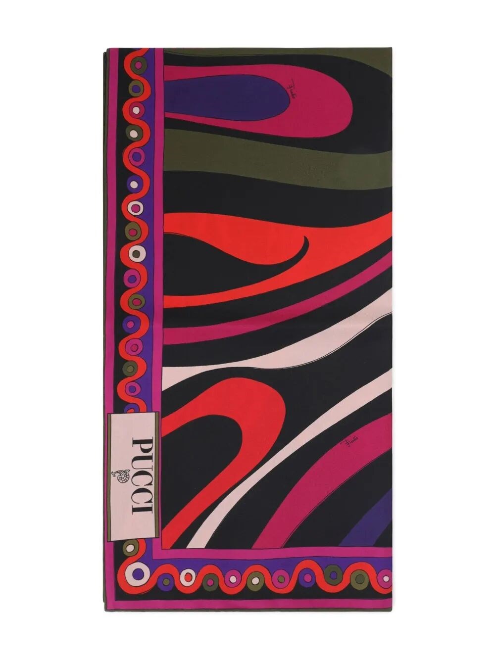 Pucci Abstract-print Silk Foulard Accessories In Multi