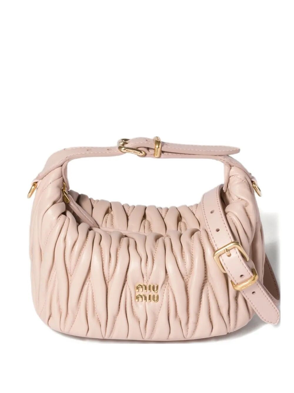 Miu Miu Quilted Nappa Leather Tote Bag In Nude
