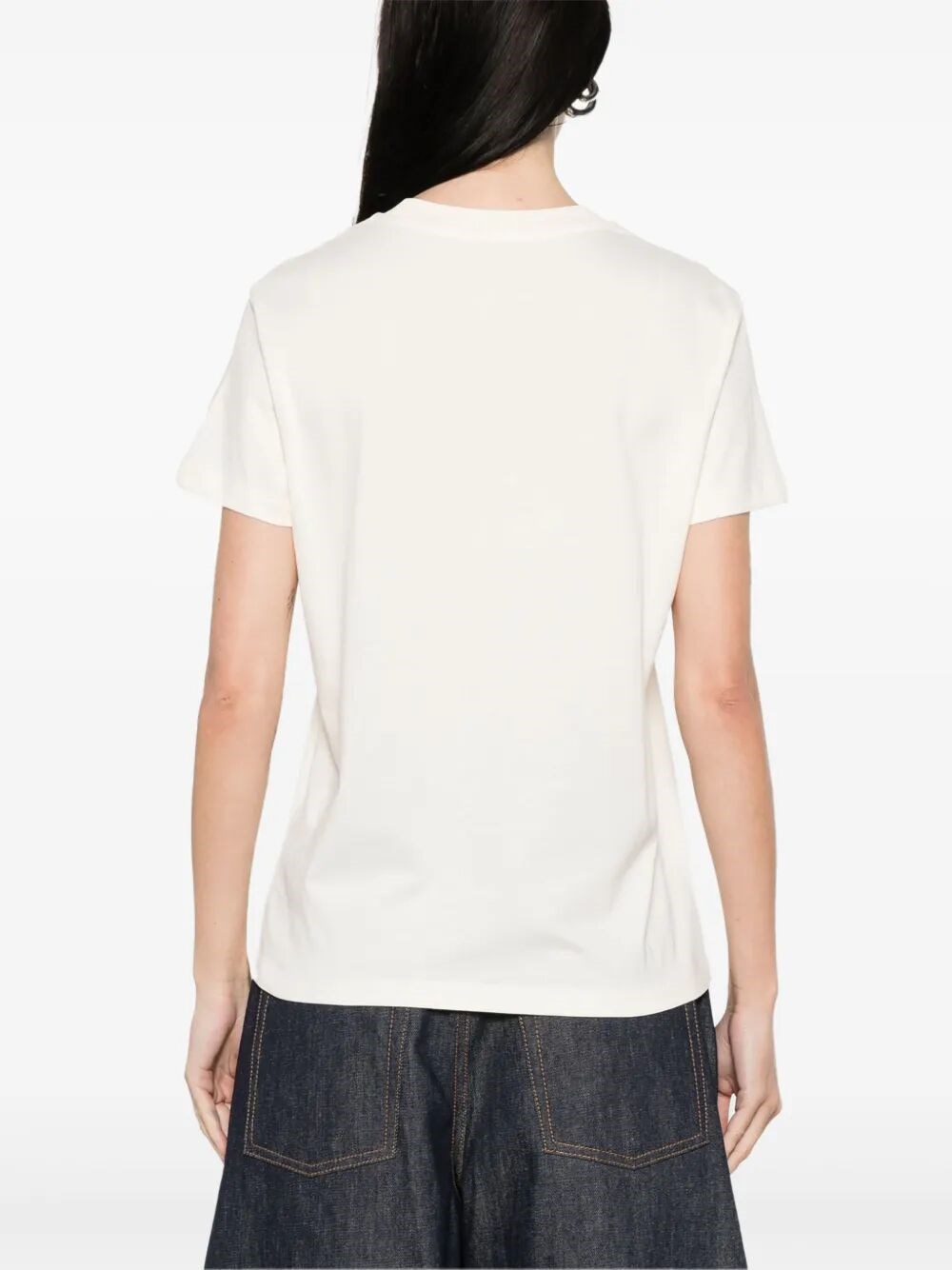 EMBROIDERED TONAL LOGO COTTON T-SHIRT