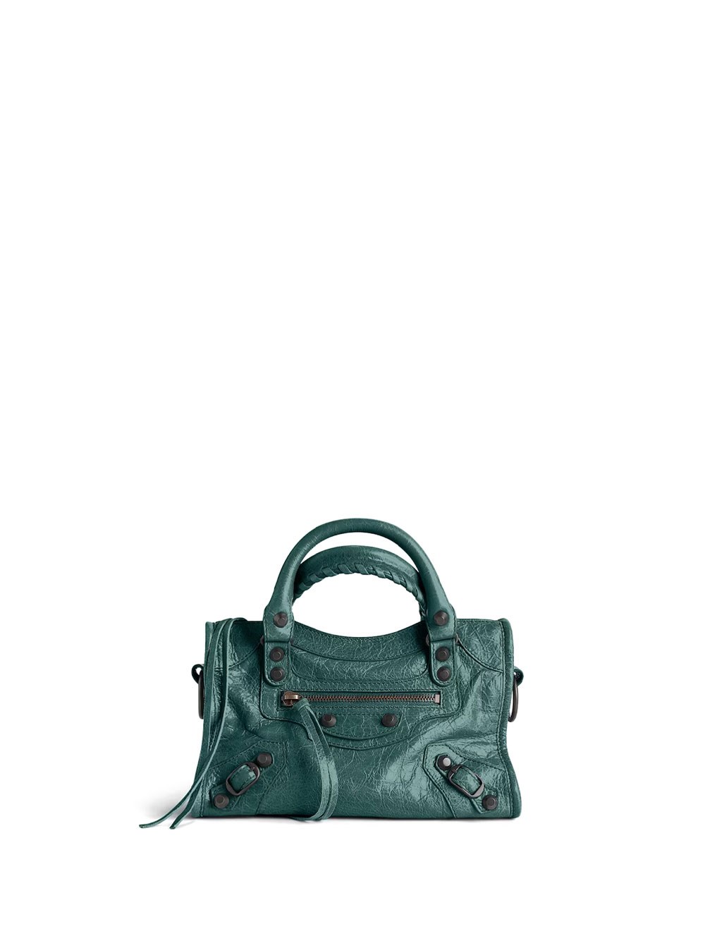 Balenciaga Le City Mini Arena Leather Bags In Green