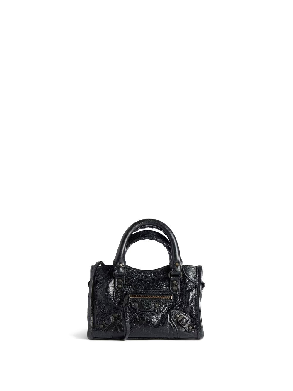 Balenciaga Nano Leather Le City Top-handle Bag In Black