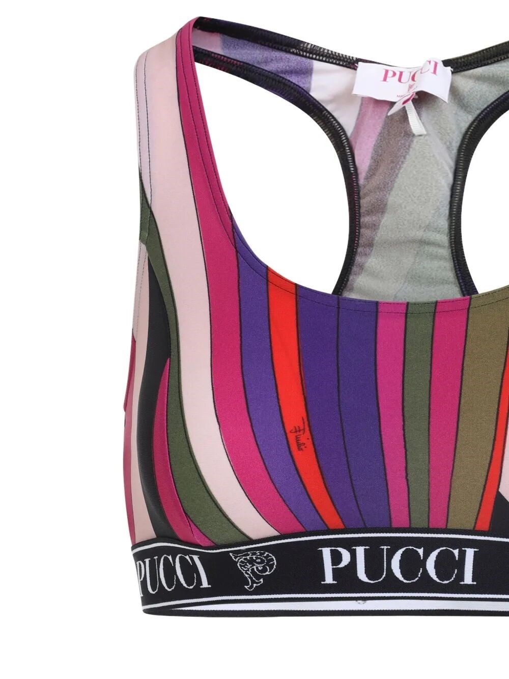 ABSTRACT-PRINT SPORTY BRA