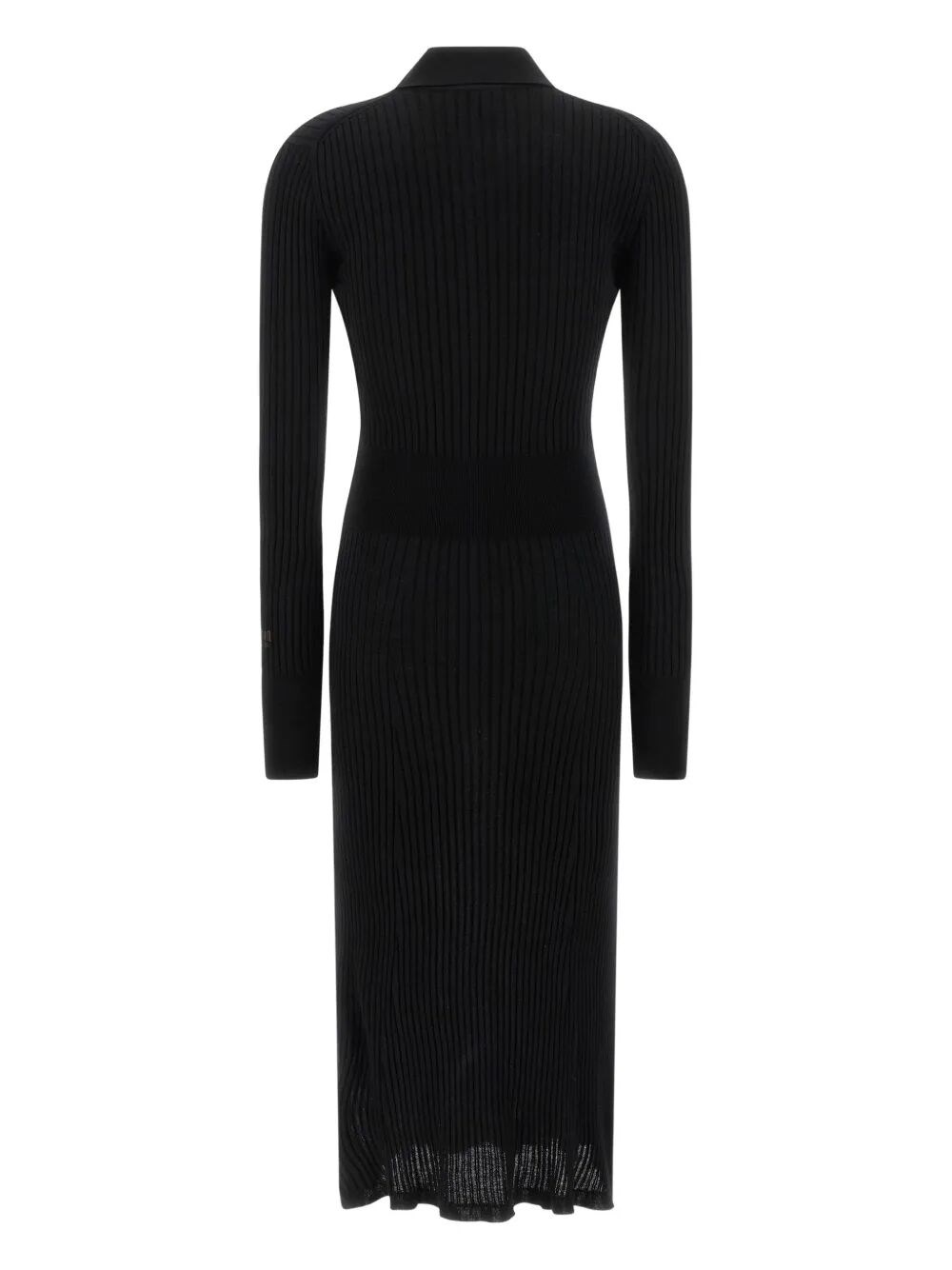 WOOL FITTED MIDI DRESS