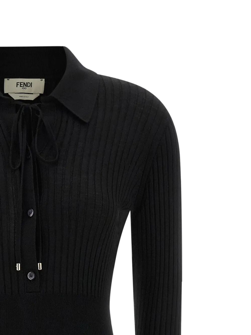 WOOL FITTED MIDI DRESS