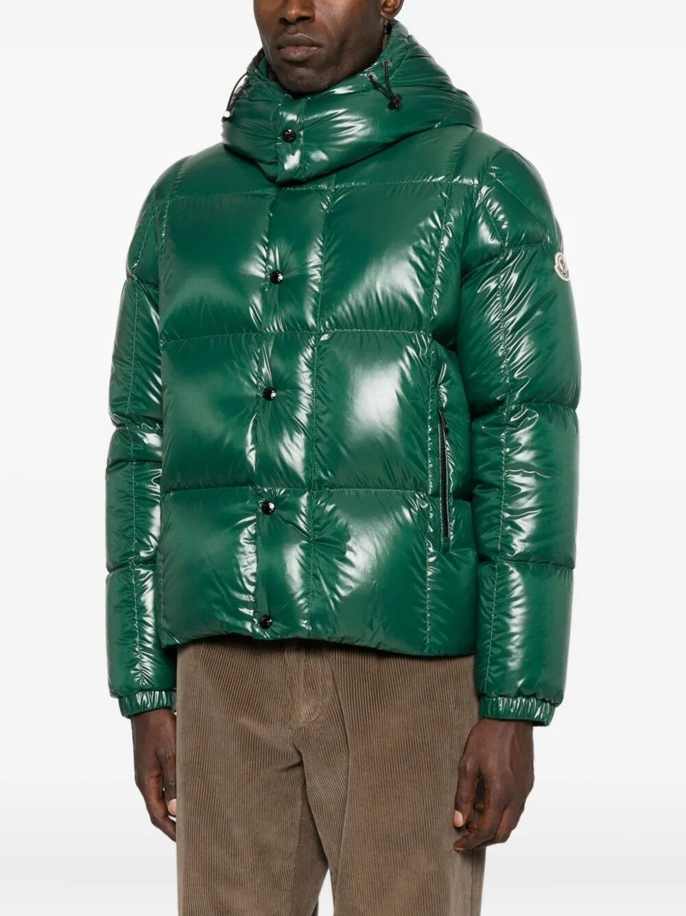 PARANA GLOSSY HOODED SHORT DOWN JACKET
