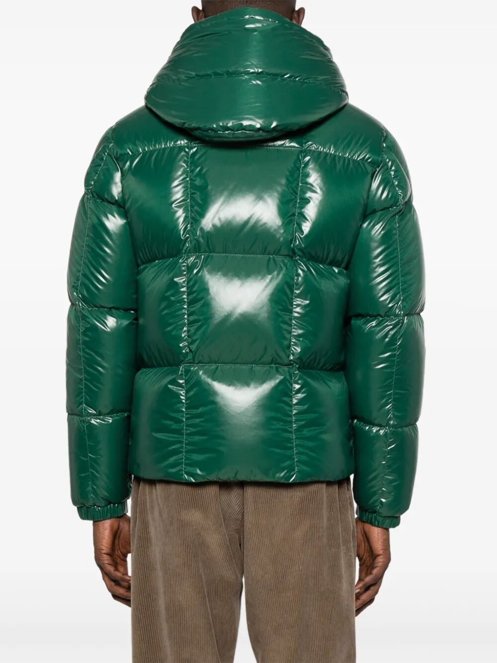 PARANA GLOSSY HOODED SHORT DOWN JACKET