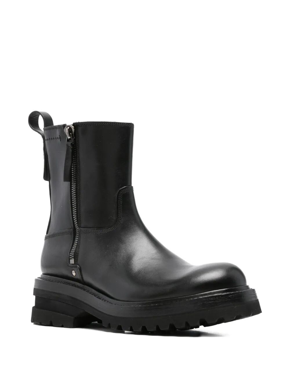 ELBA LEATHER ANKLE BOOTS WITH ZIP