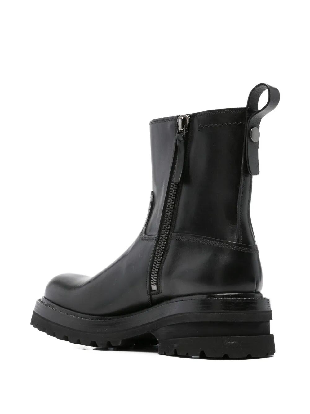 ELBA LEATHER ANKLE BOOTS WITH ZIP