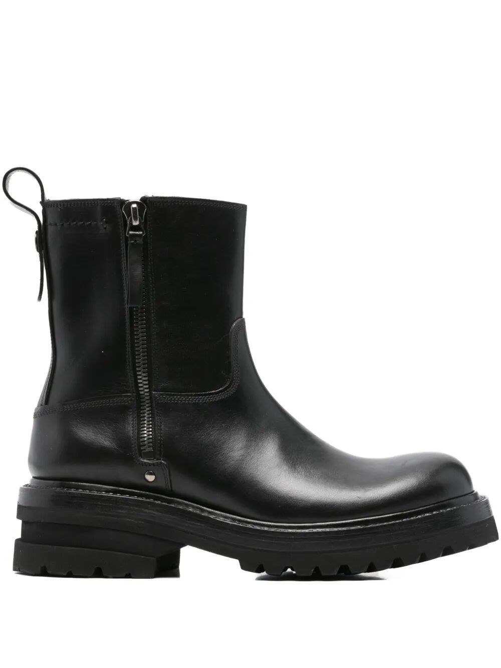 Premiata Ankle Boots With Zip And Chunky Sole In Black