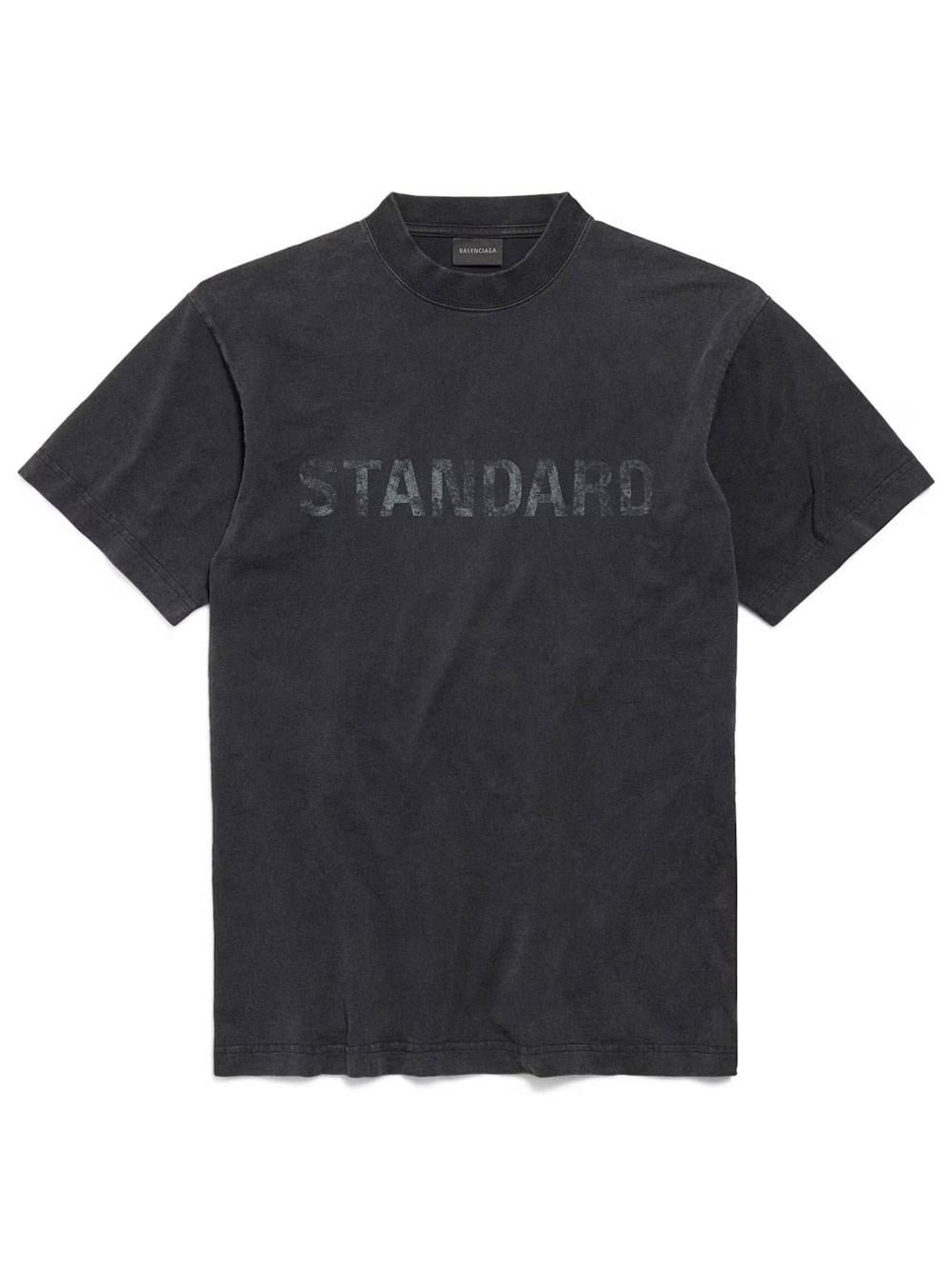 Balenciaga Standard Regular Fit T-shirt In Faded Jersey Clothing In Black