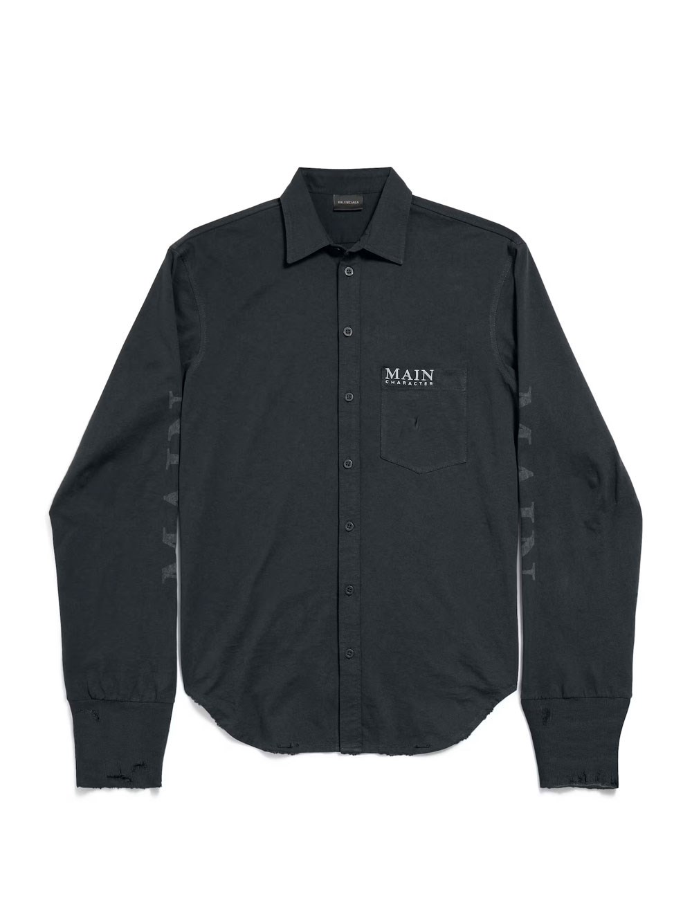 MAIN CHARACTER ARTWORK LONG-SLEEVED JERSEY POLO SHIRT