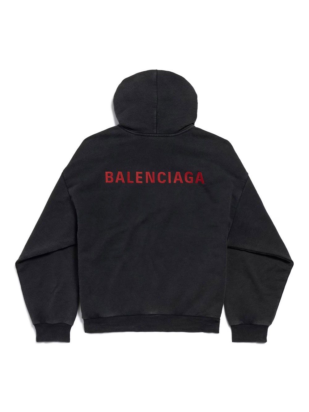 BALENCIAGA BACK MEDIUM FIT HOODIE IN FADED FLEECE