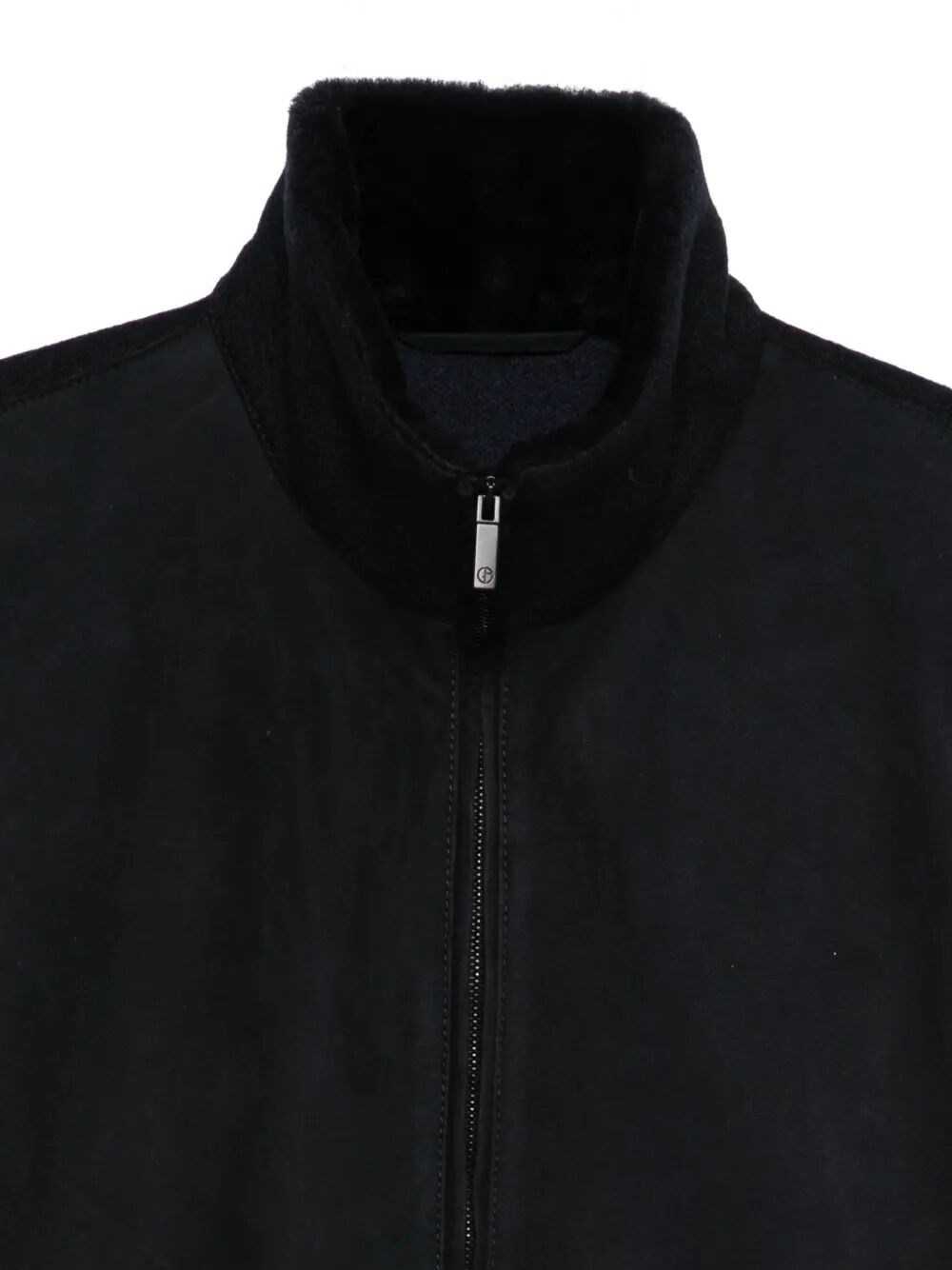HIGH-NECK BLUSON JACKET WITH SHEARLING DETAILS