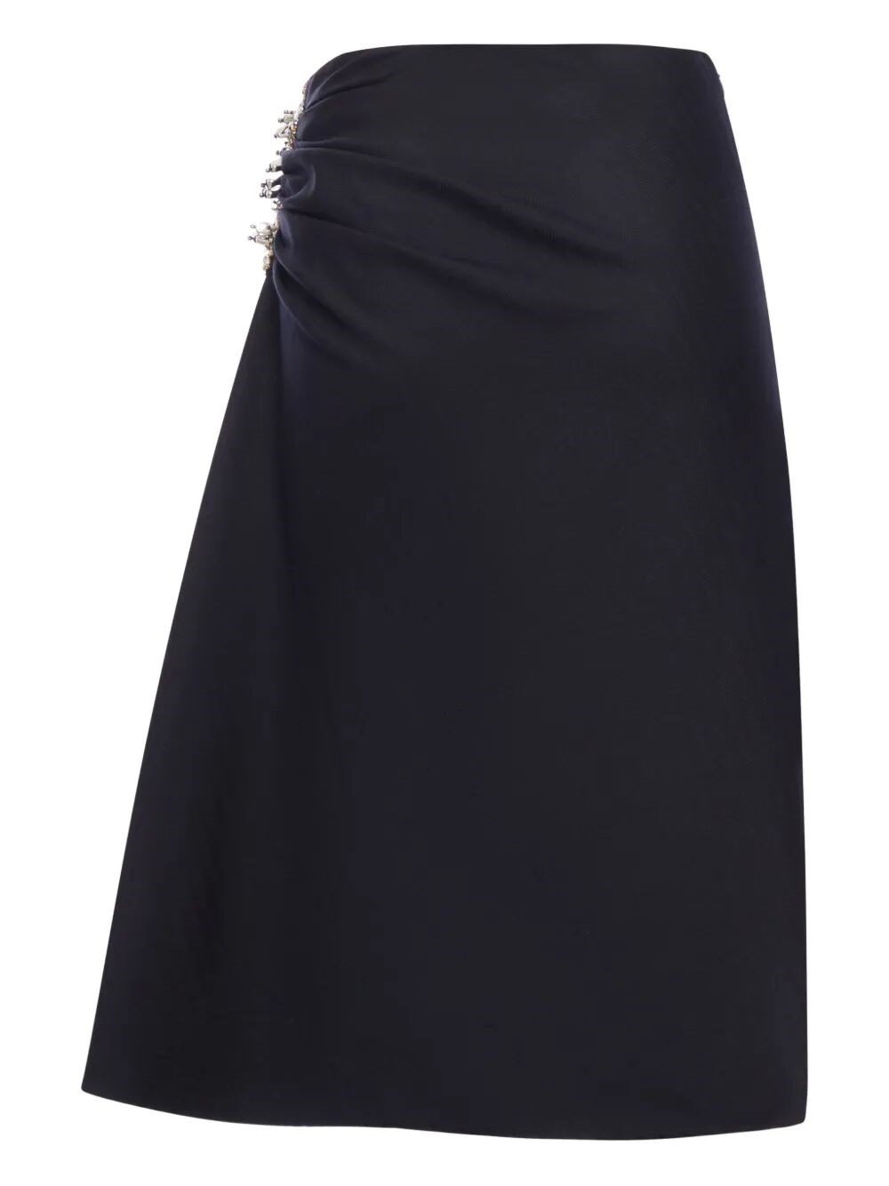 SOVORA EMBROIDERED MIDI SKIRT