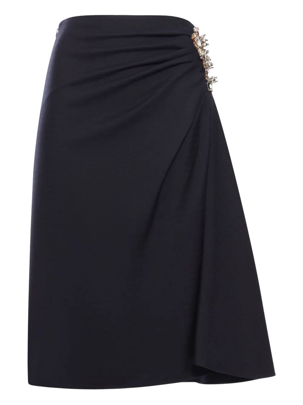 Dries Van Noten Women Sovora Emb 2193 W.w. Skirt Navy In Blue