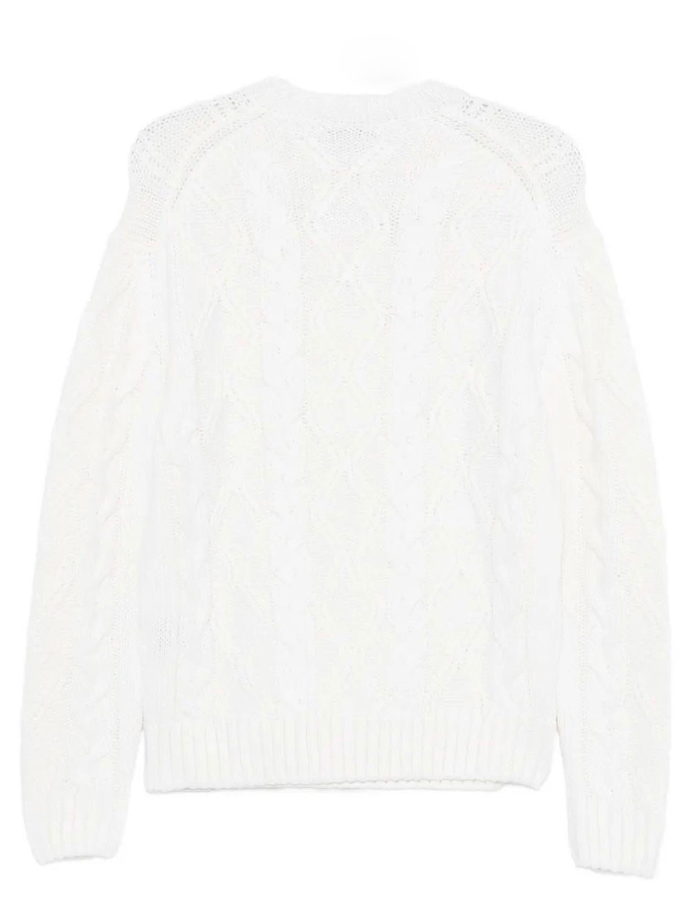 CABLE KNIT CREWNECK WOOL SWEATER