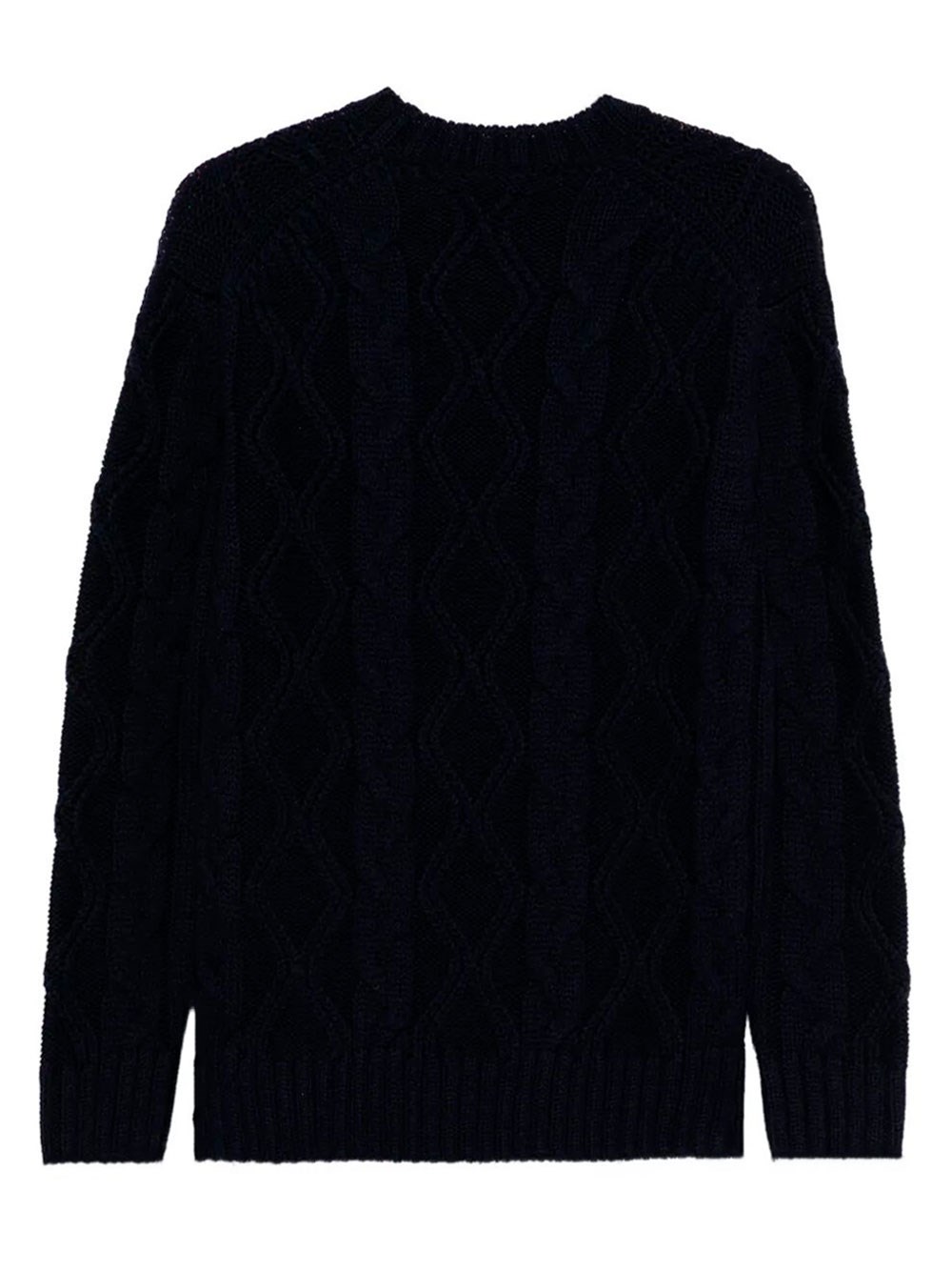 CABLE KNIT CREWNECK WOOL SWEATER