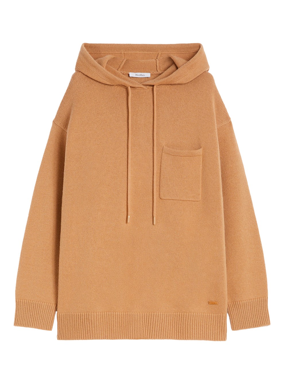 Max Mara Wool And Cashmere Hoodie In Brown