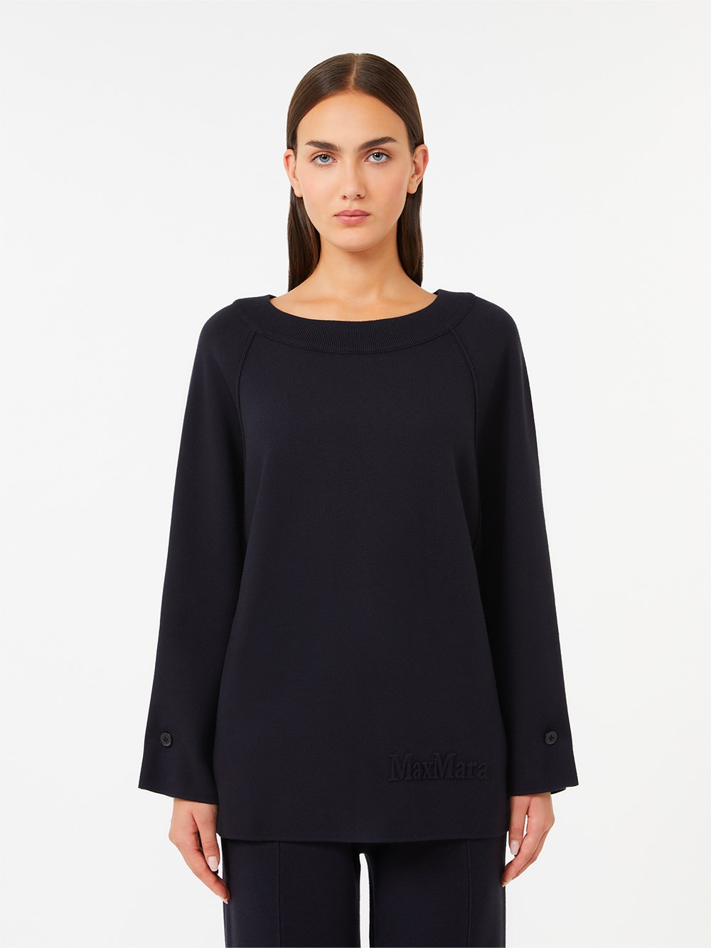 OVERSIZED SWEATER IN VISCOSE AND WOOL YARN