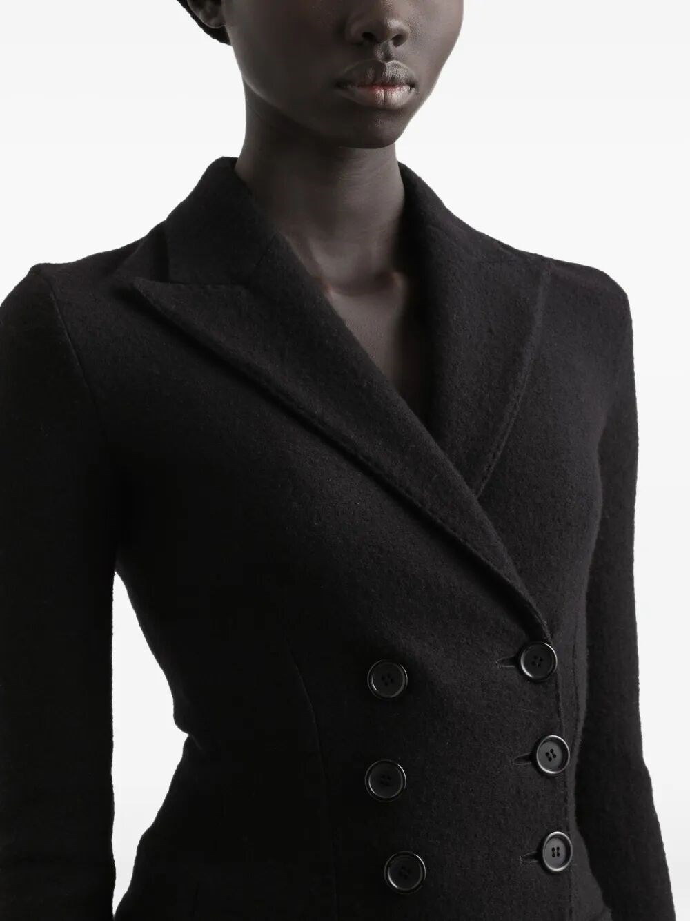 DOUBLE-BREASTED JACKET IN WOOL CLOTH