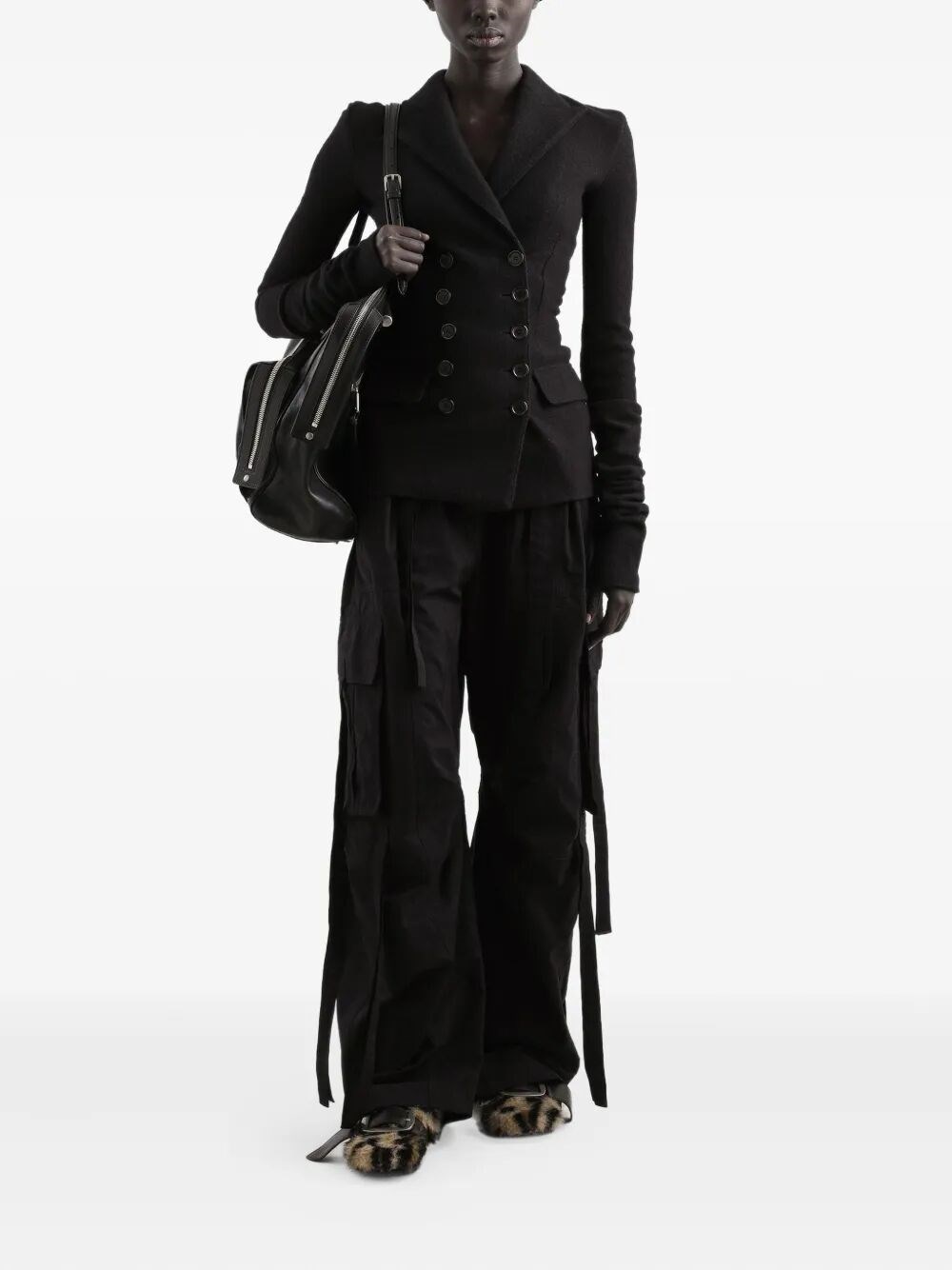 DOUBLE-BREASTED JACKET IN WOOL CLOTH