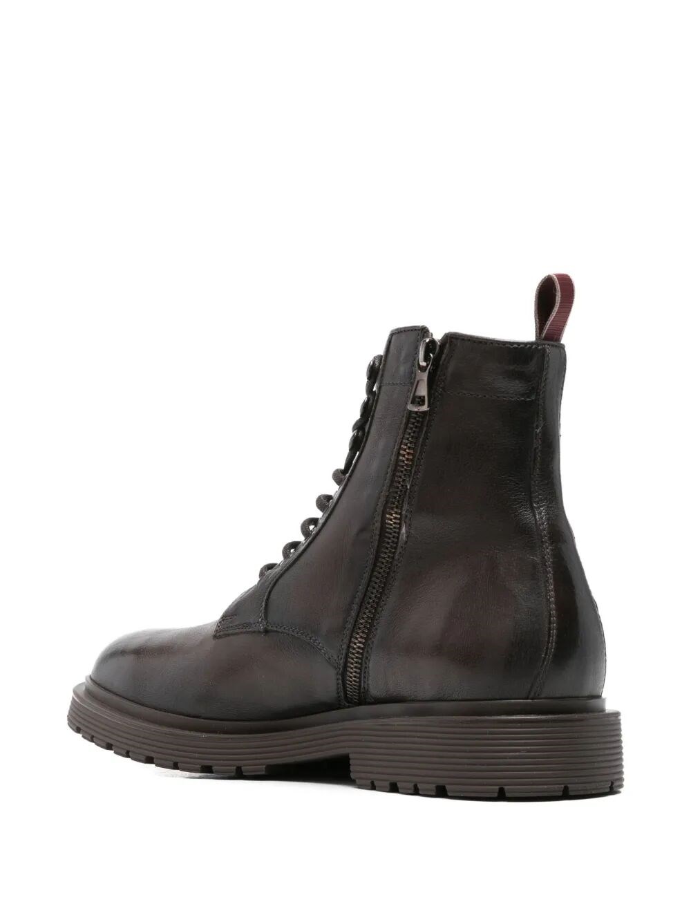 VOLGA LACE-UP LEATHER BOOTS