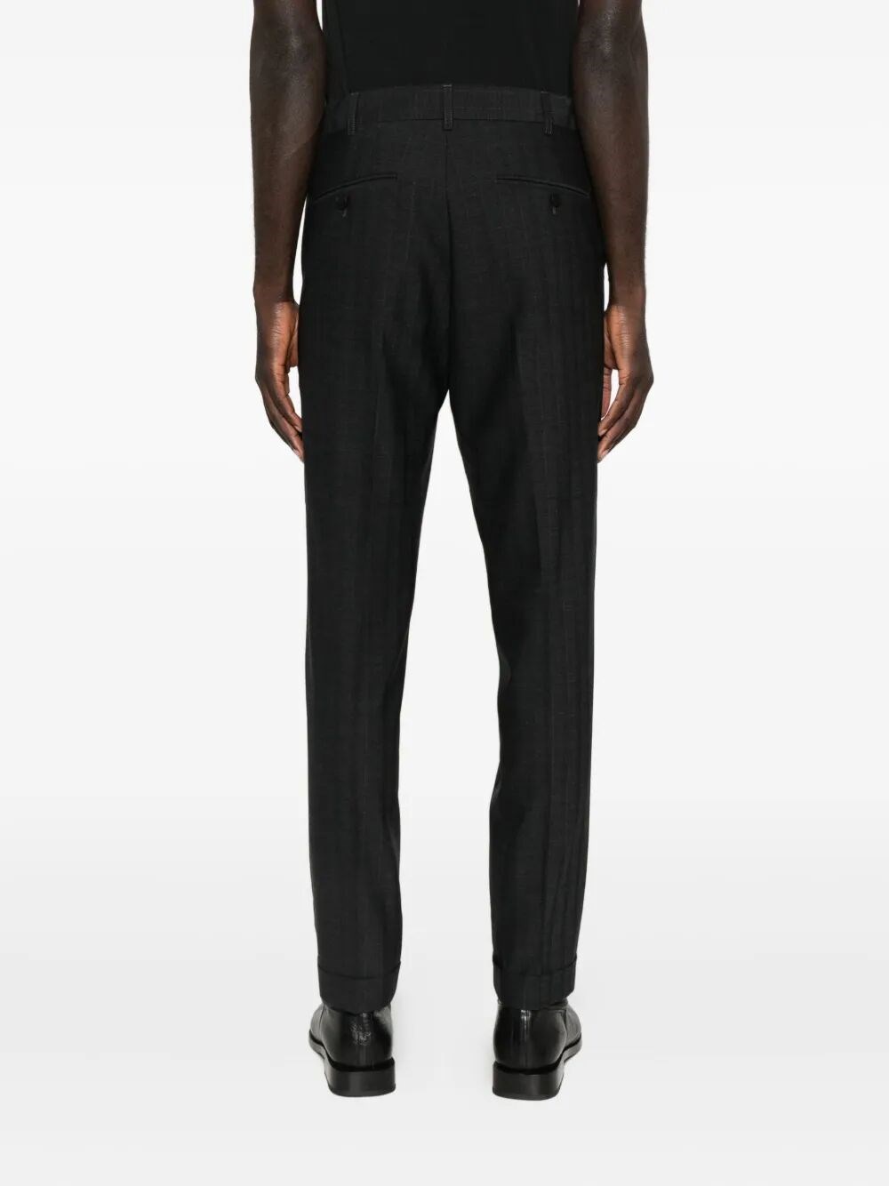 CAMBRIDGE TAPERED-LEG WOOL TROUSERS