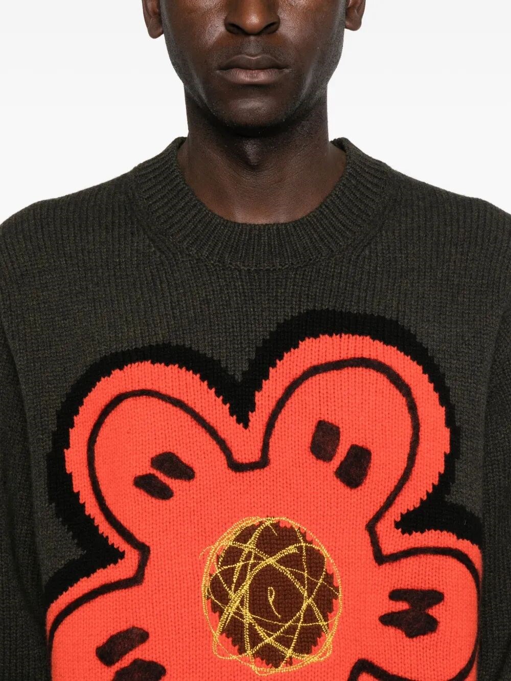 `KENZO X FUTURA 2000` EMBROIDERED WOOL KNITTED JUMPER