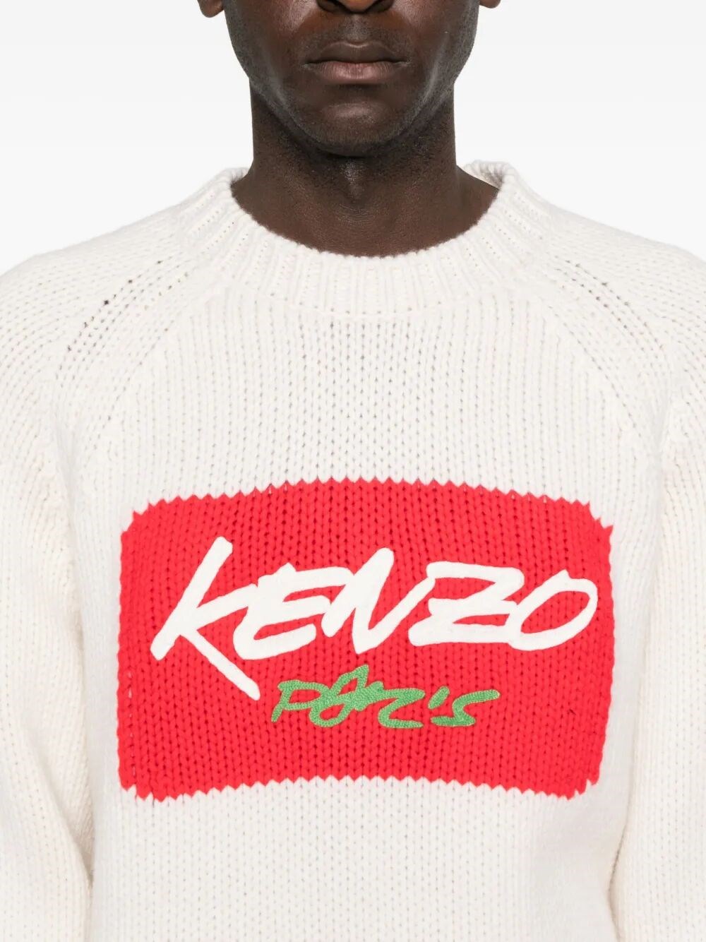 `KENZO X FUTURA 2000` WOOL JUMPER WITH GRAFFITI TYPOGRAPHY 