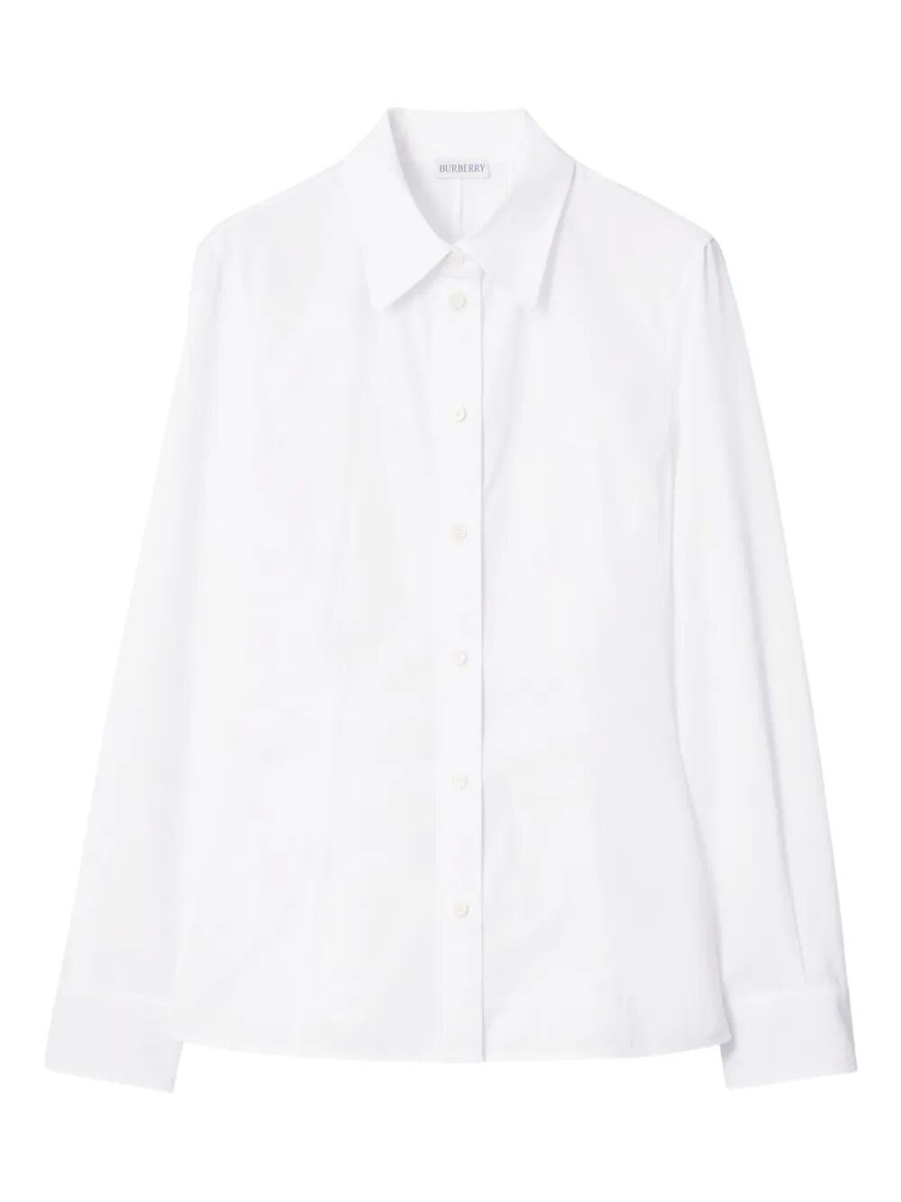 Burberry Eliza Cotton Shirt With Drop Waist Clothing In White