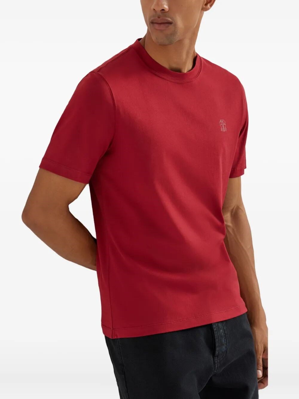 COTTON JERSEY CREW NECK T-SHIRT WITH LOGO