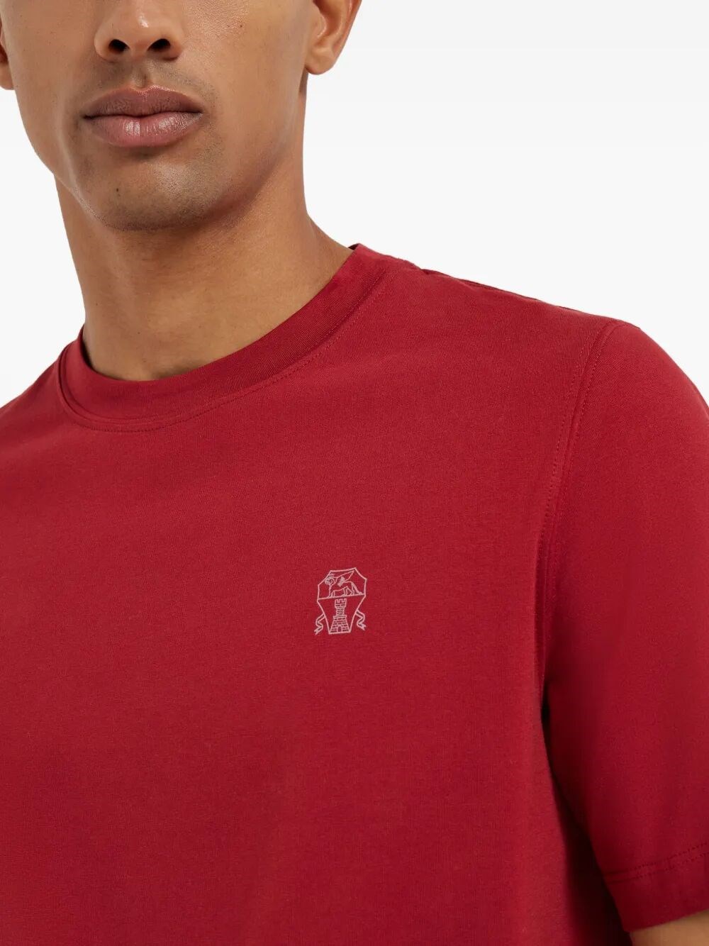 COTTON JERSEY CREW NECK T-SHIRT WITH LOGO