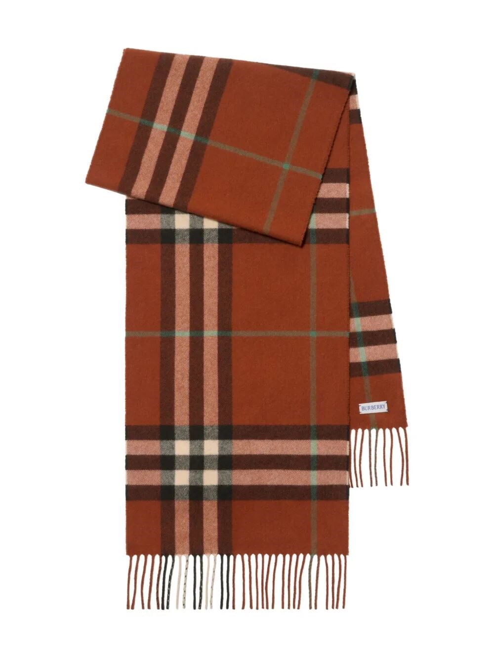 Burberry Giant Check Cashmere Scarf Accessories In Brown