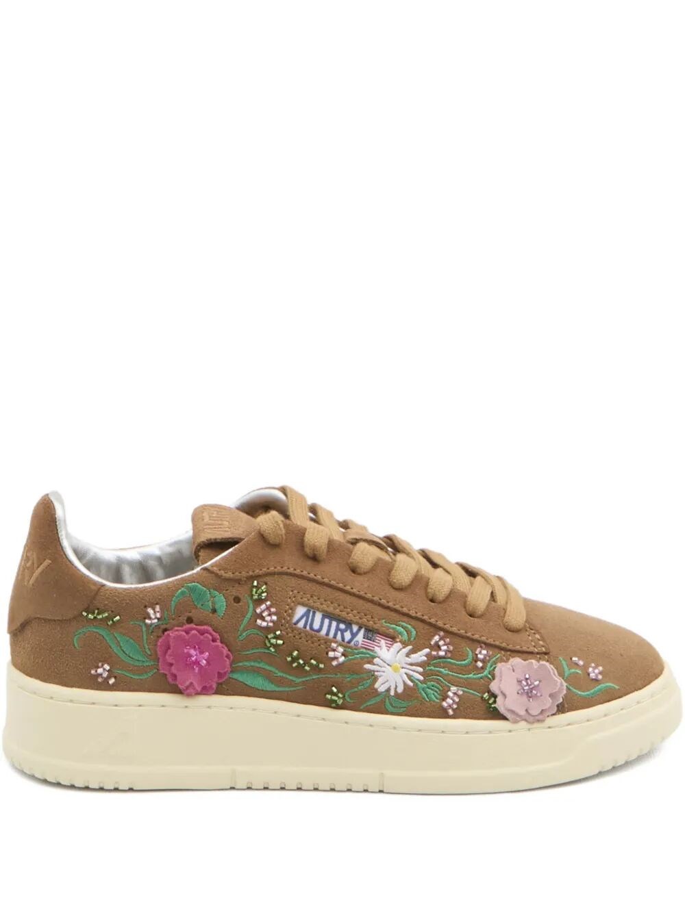 Autry Dallas Low Suede Embellished Sneakers Shoes In Multi