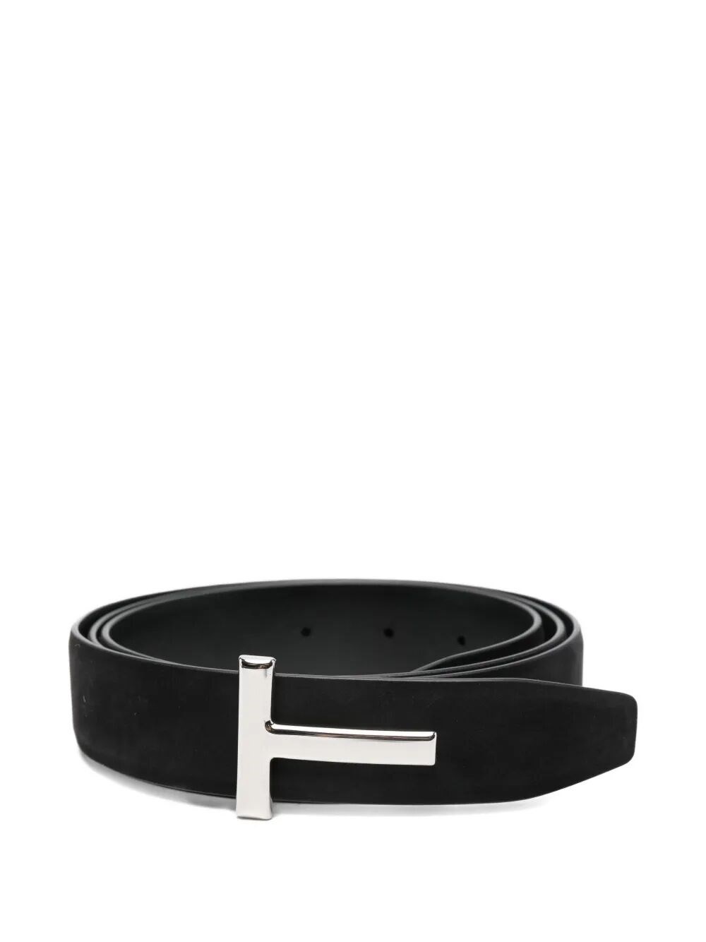 Tom Ford T-buckle Suede Belt Accessories In Black