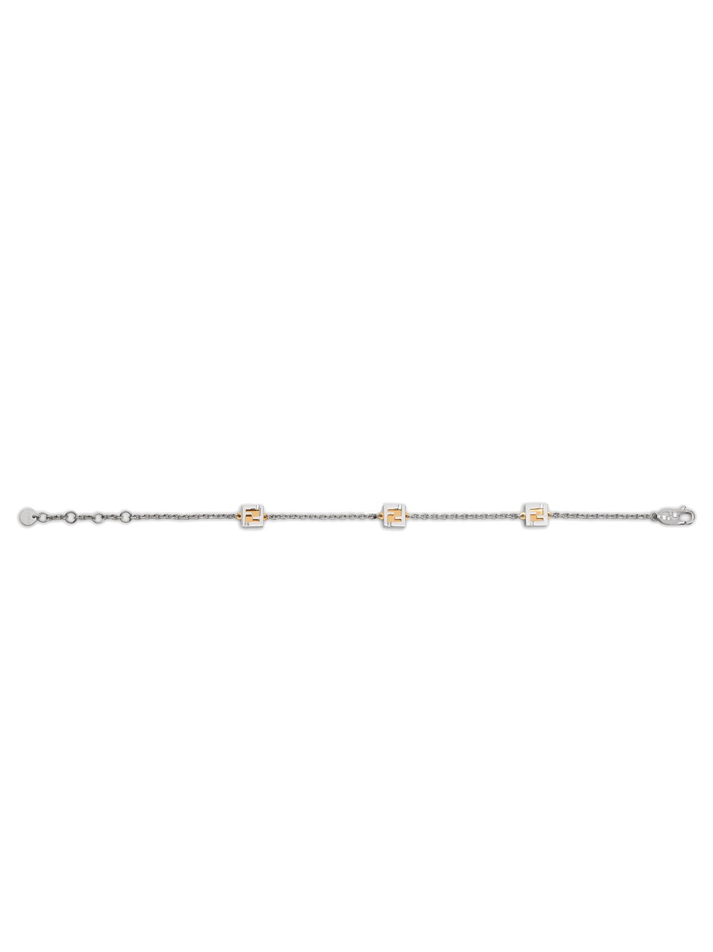 Fendi Ff Cube Bracelet Accessories In Metallic