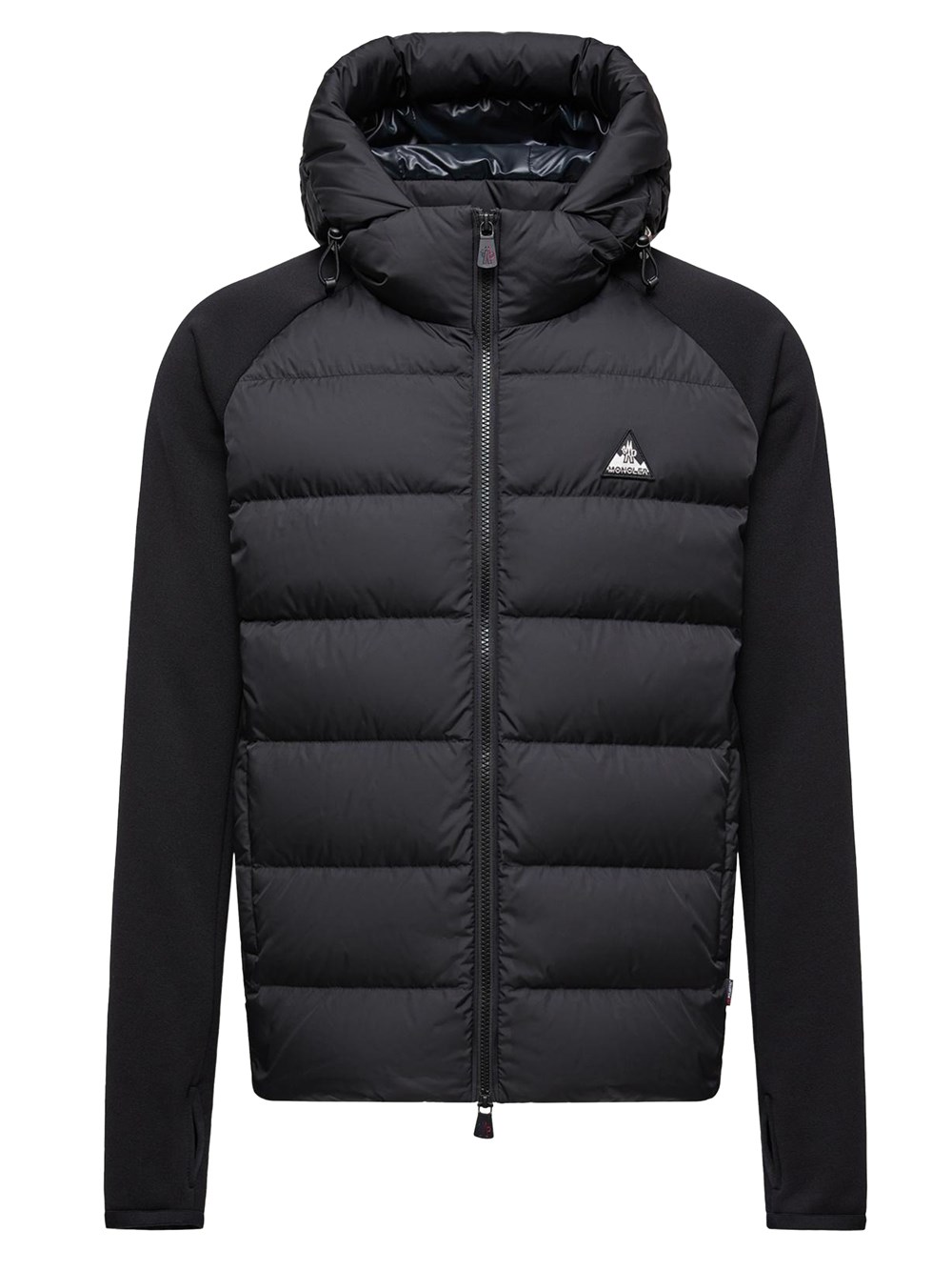 Moncler Polartec Zip-up Hoodie Hood Long Sleeves In Black