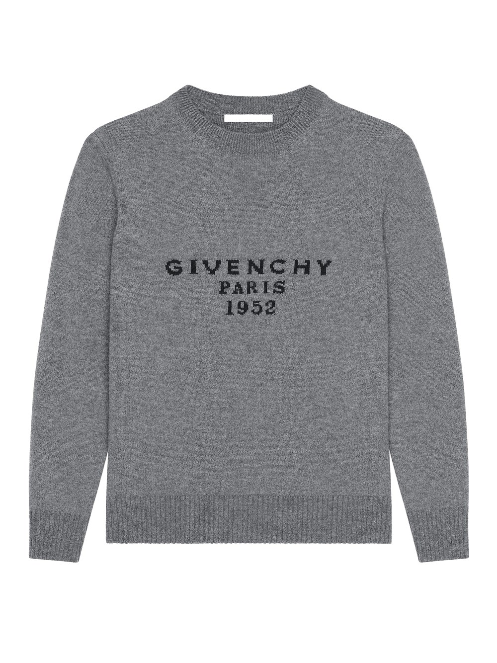 Givenchy Wool And Cashmere Pullover With Paris 1952 Clothing In Gray