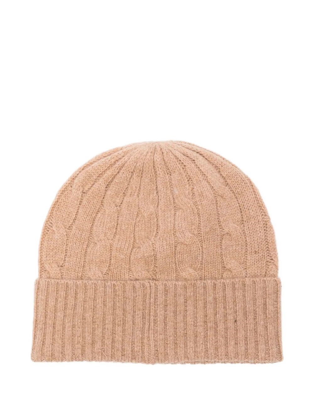 CABLE-KNIT WOOL AND CASHMERE BEANIE