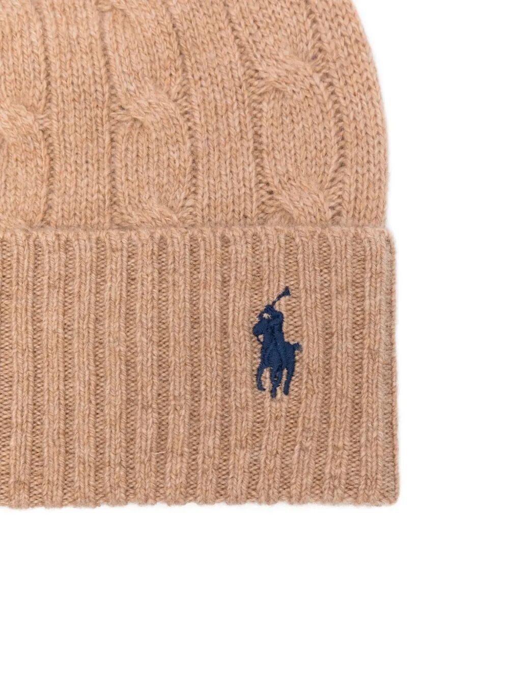 CABLE-KNIT WOOL AND CASHMERE BEANIE