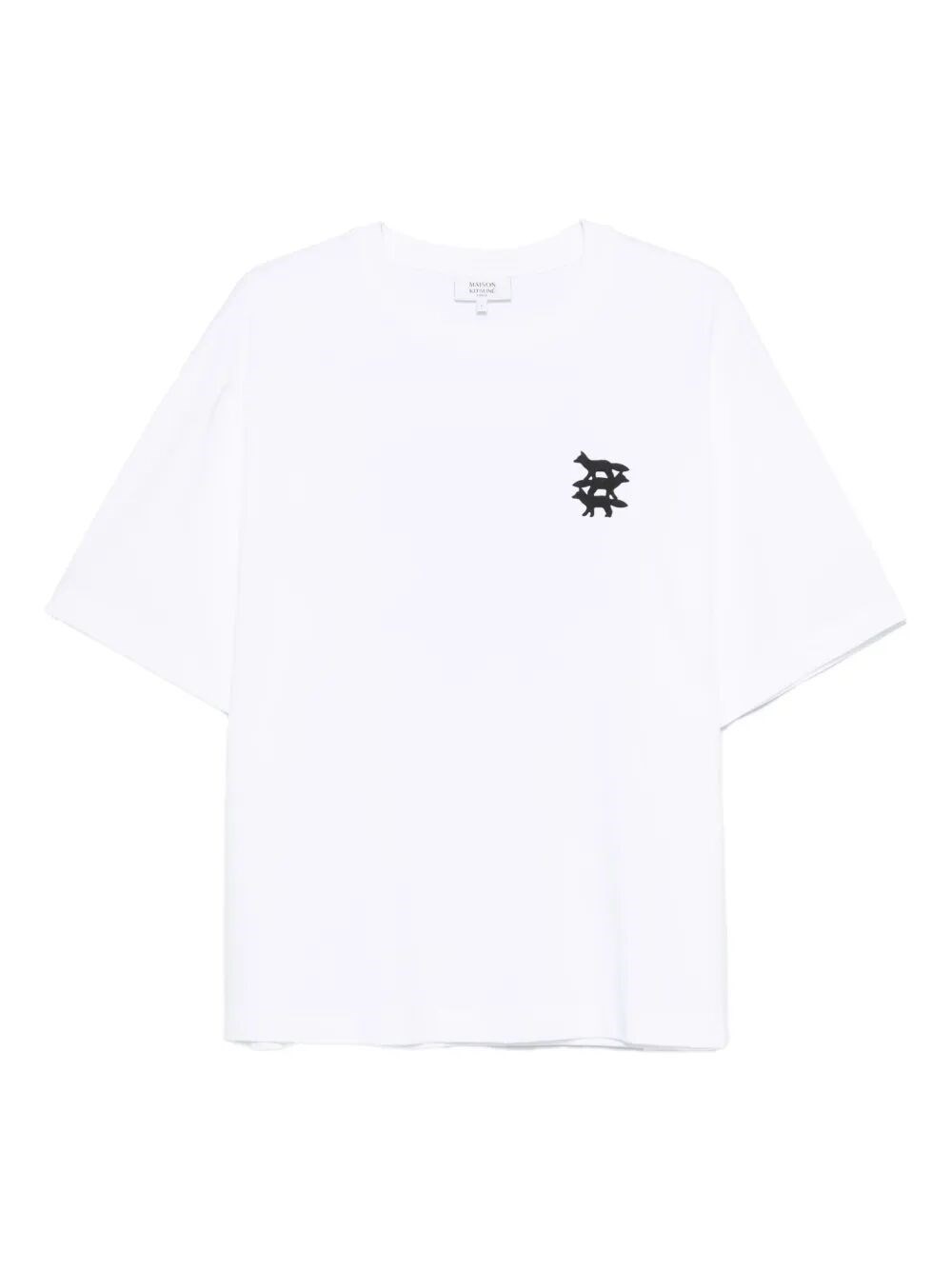 Maison Kitsuné Stunt Fox Oversized Fit T-shirt Clothing In Gray