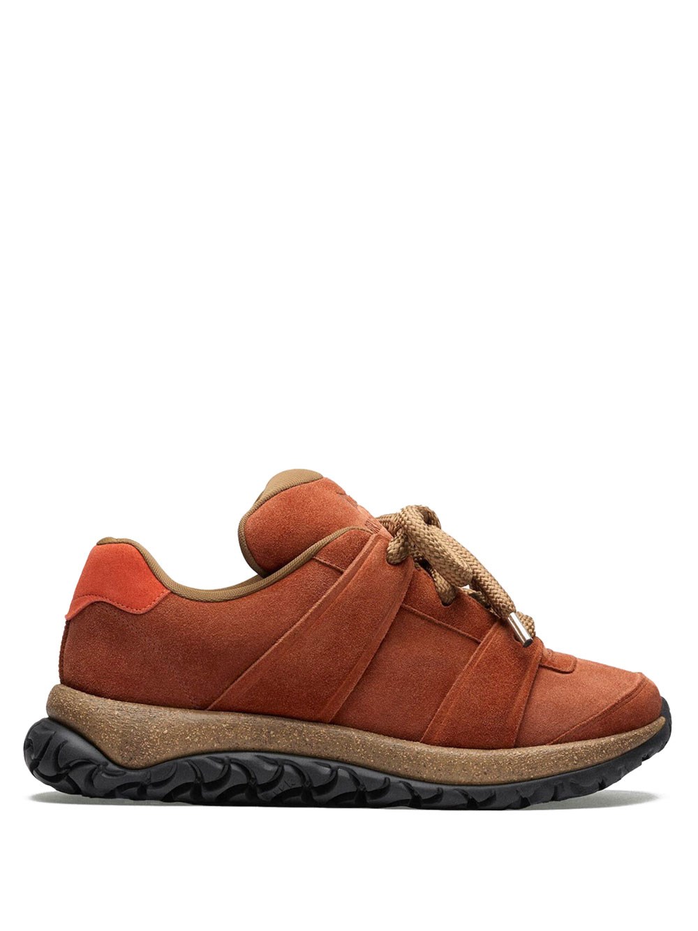 Birkenstock 1774 Unisex Suede Sneakers Featuring Contrast Stitching In Brown