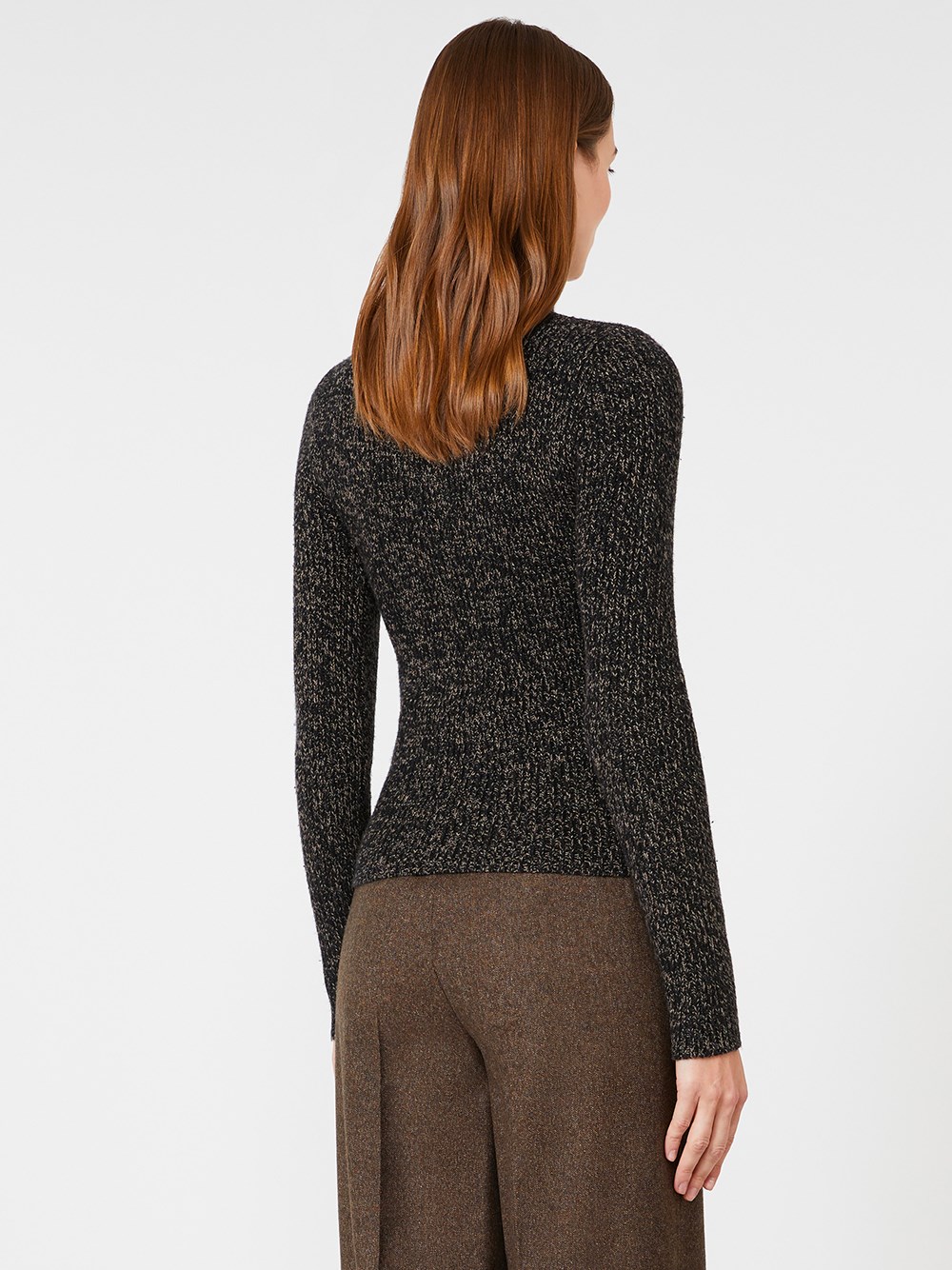 WOOL AND CASHMERE MOULINÉ TURTLENECK