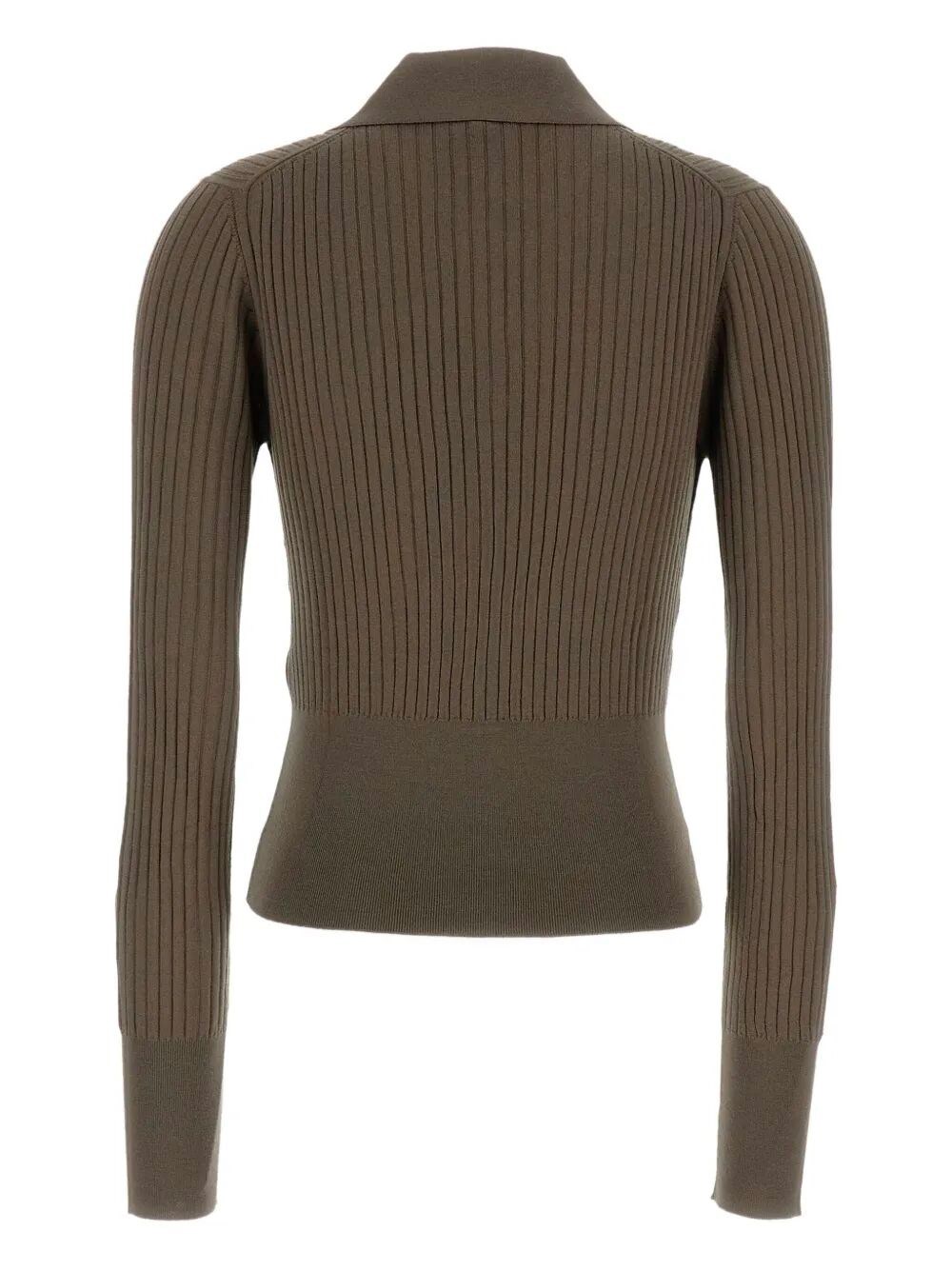 SLIM-FITTING WOOL POLO JUMPER 