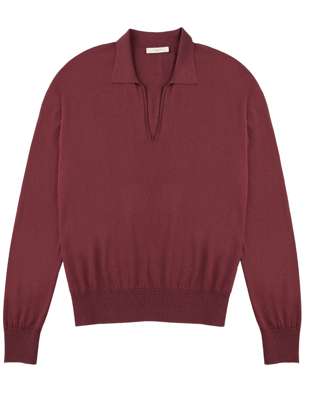 Zanone Wide Fit V Neck Polo Shirt In Flexwool Clothing In Red
